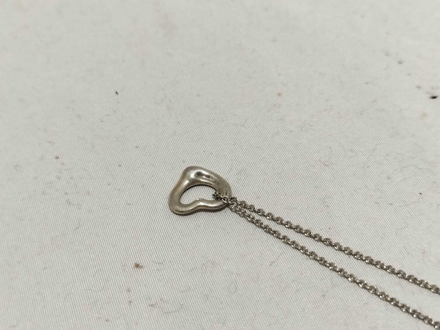 Tiffany & Co. Open Heart 925 Stamped Open Heart Necklace 2.2g Necklace