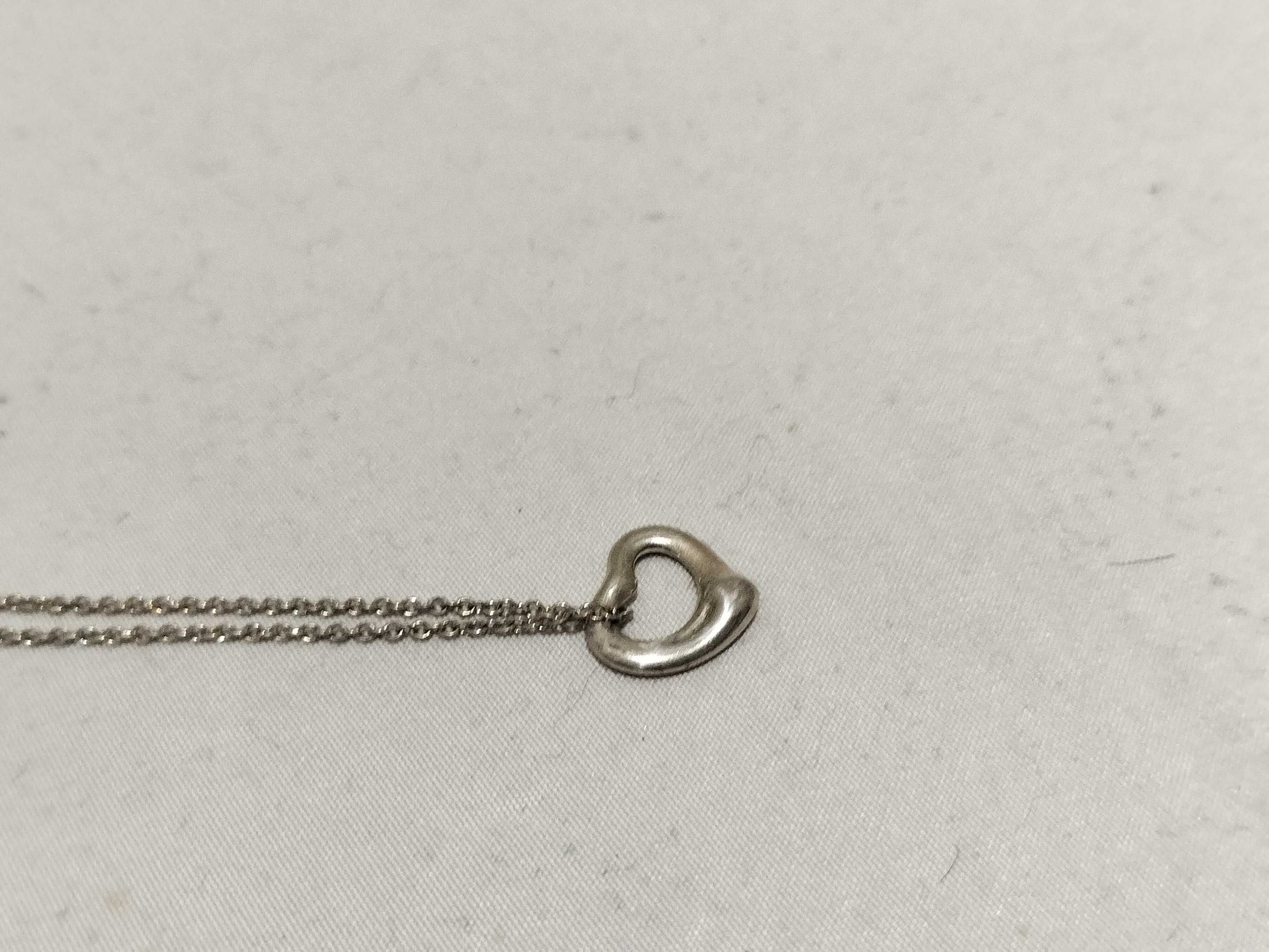 Tiffany & Co. Open Heart 925 Stamped Open Heart Necklace 2.2g Necklace