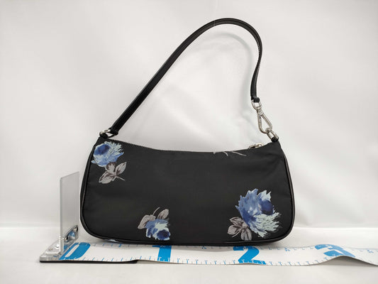 PRADA Nylon Shoulder Bag with Floral Print