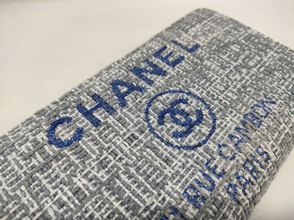 CHANEL Tweed Round Wallet