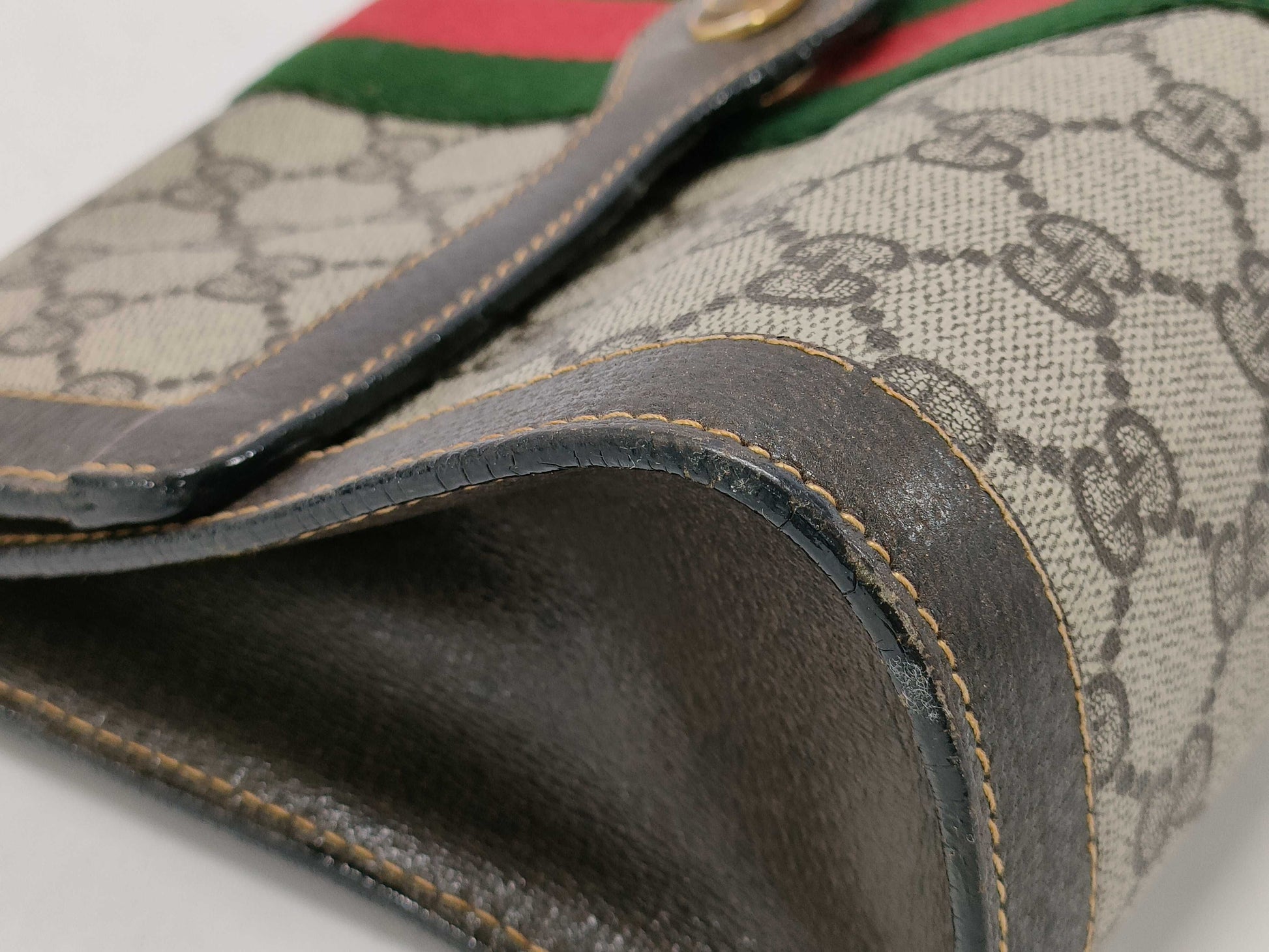 GUCCI Old Shari Line Clutch Second Bag Pouch Second Bag