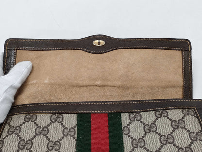 GUCCI Old Shari Line Clutch Second Bag Pouch Second Bag