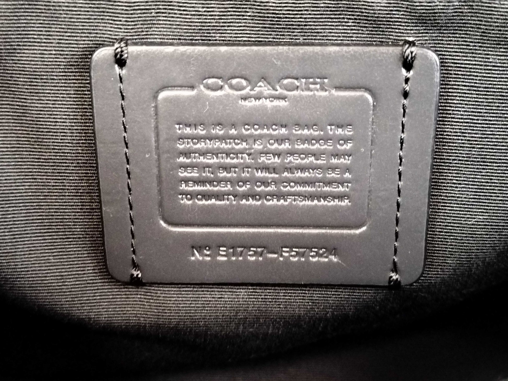 COACH 2-way black handbag