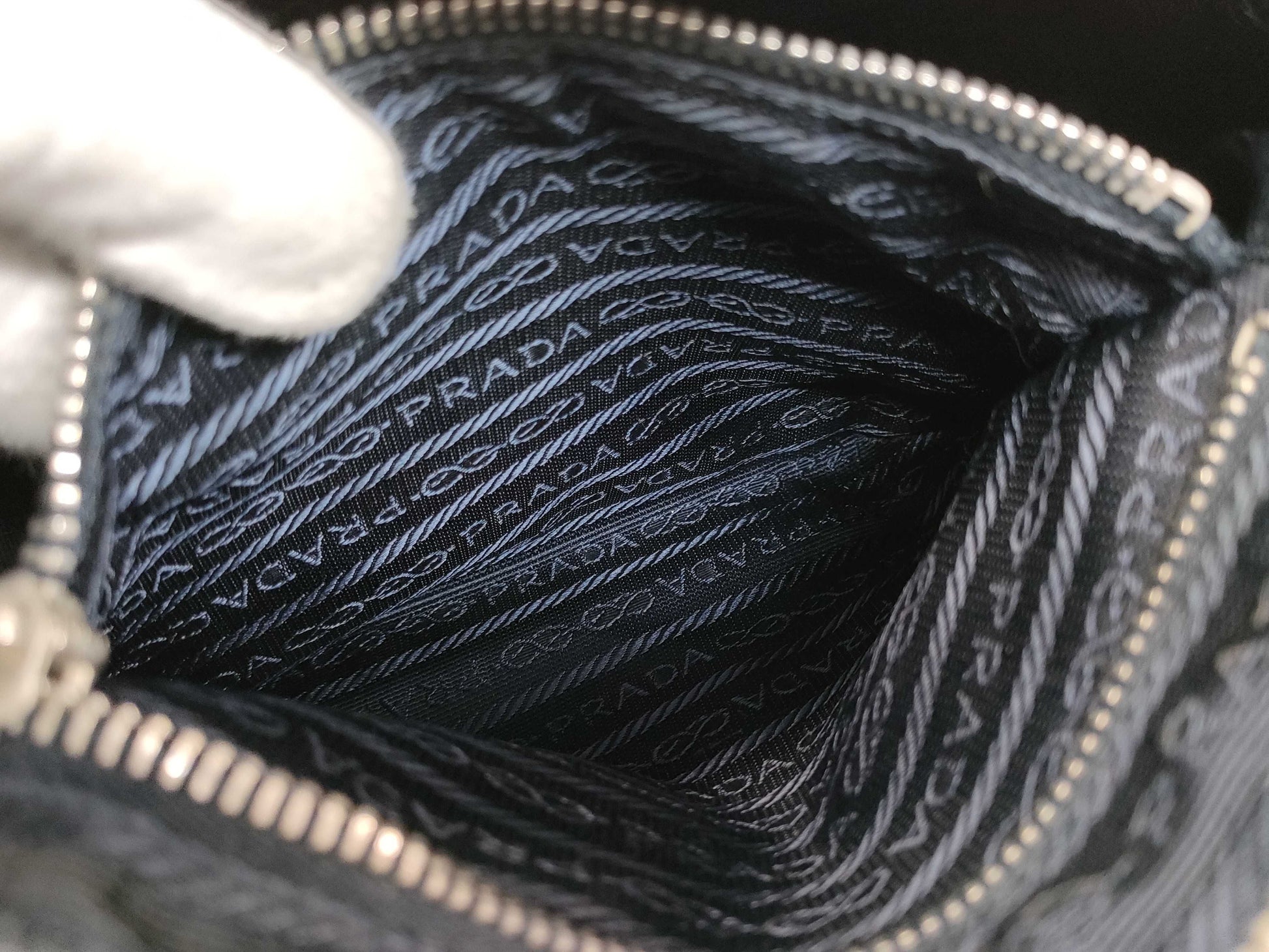 PRADA nylon and leather one-shoulder bag