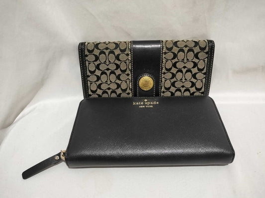 COACH Signature Long Wallet *1 / Kate Spade Long Wallet *1 / 2-Piece Wallet Set
