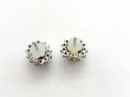 R 1.14ct D 0.31ct Pt900 3.0g Earrings 