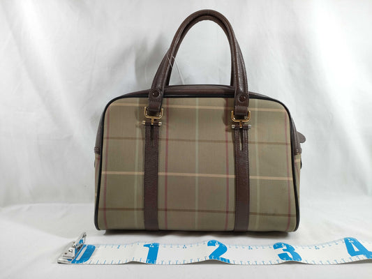 BURBERRY Check Handbag/Stained Handbag