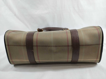 BURBERRY Check Handbag/Stained Handbag