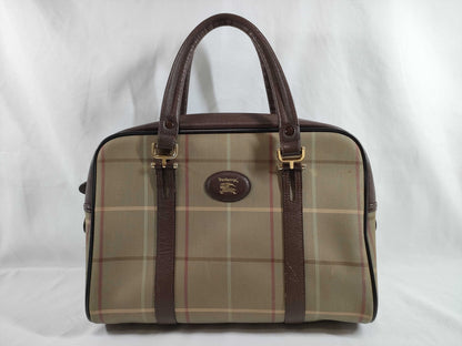 BURBERRY Check Handbag/Stained Handbag