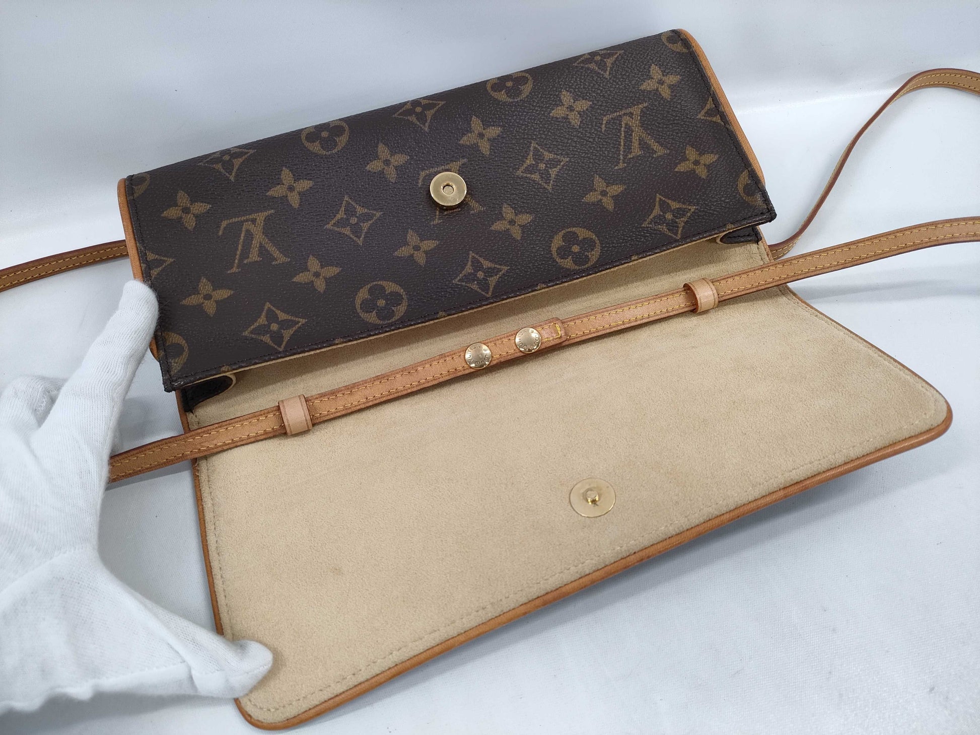LOUIS VUITTON Monogram Pochette Twin GM Shoulder Bag