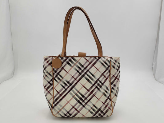 BURBERRY Check Tote Handbag