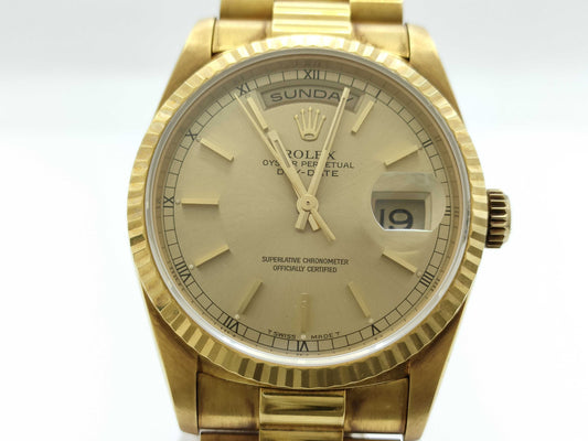 ROLEX 18238 W810869 Champagne Dial Boys' Watch