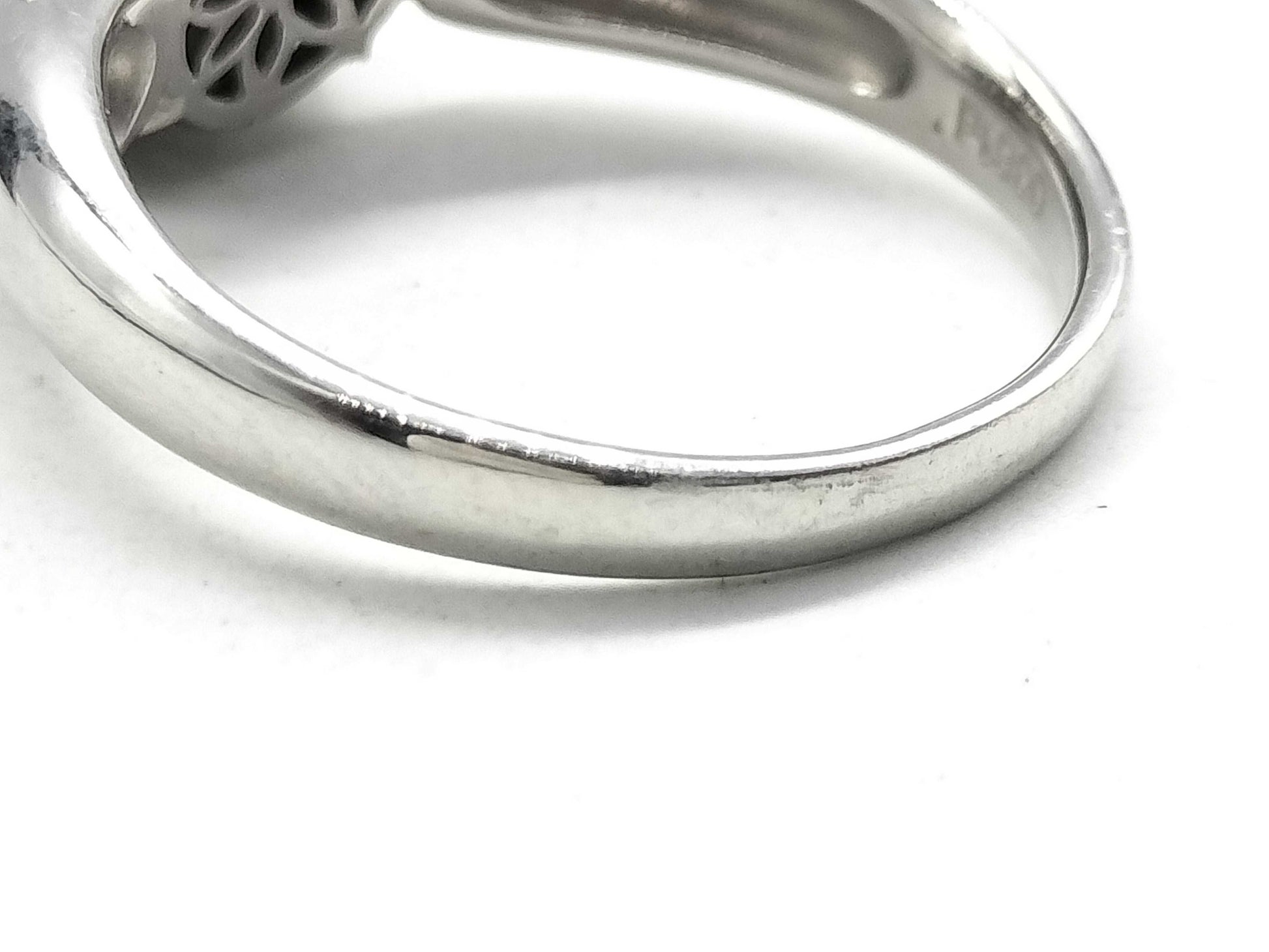 Black South Sea Pearl Ring, Diameter approx. 11.0mm, Pt900, 7.9g 