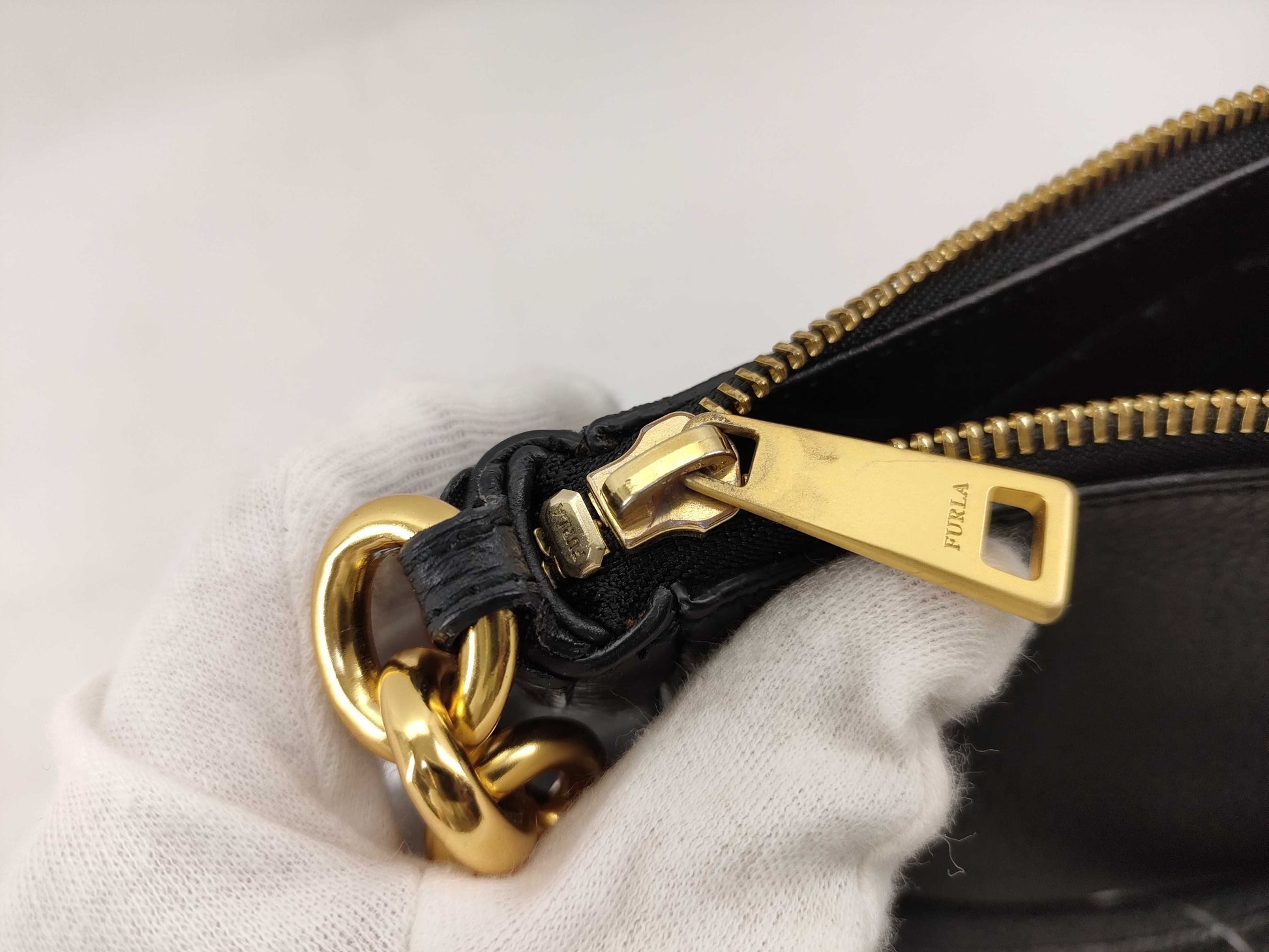 FURLA Leather Chain 2-Way Shoulder Bag