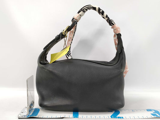 COACH Leather Shoulder Bag with Scarf