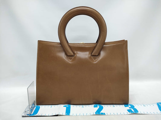 BALLY Full Leather Brown Handbag with Suede Sides