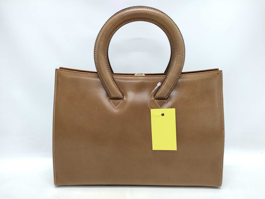 BALLY Full Leather Brown Handbag with Suede Sides