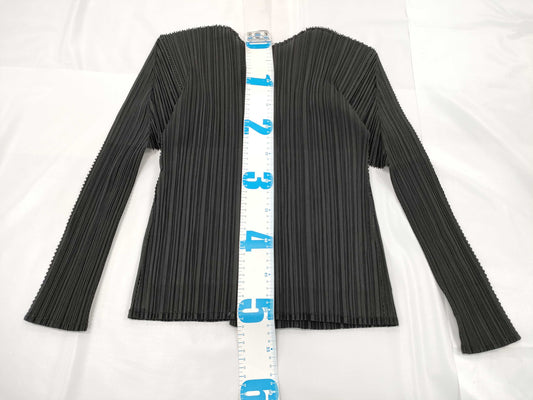 ISSEY MIYAKE Pleats Please Black Cardigan