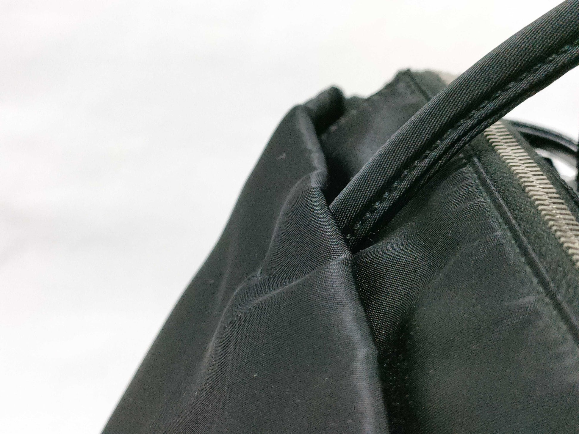 PRADA Nylon Ribbon 2-Way Handbag with Rusted Metal Fittings