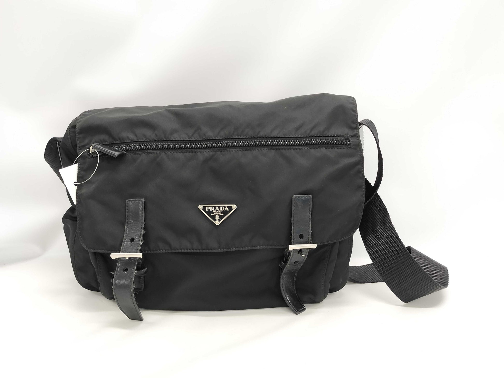 PRADA nylon messenger shoulder bag