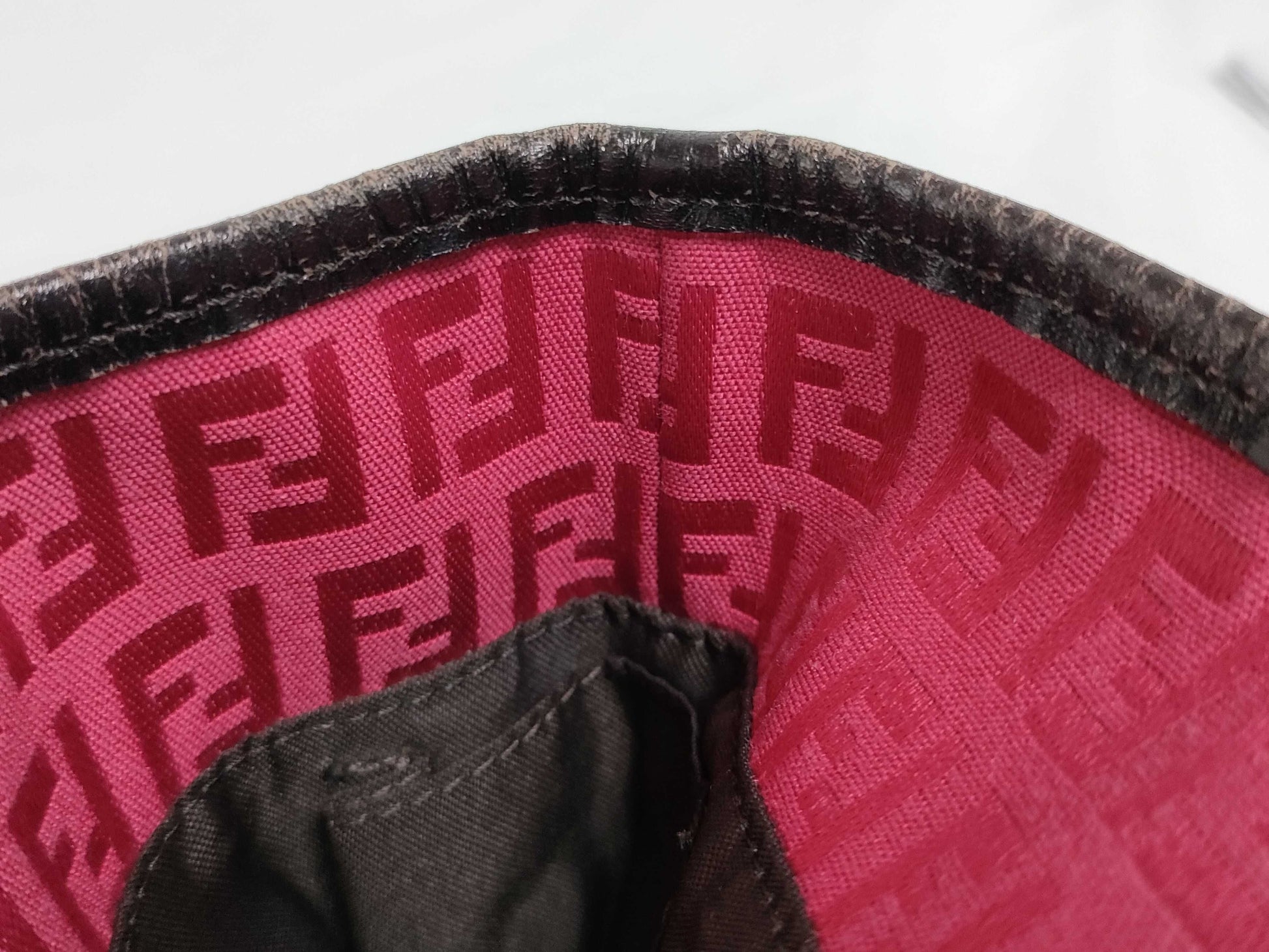 FENDI Zucca Roll Tote Bag Red Tote Bag