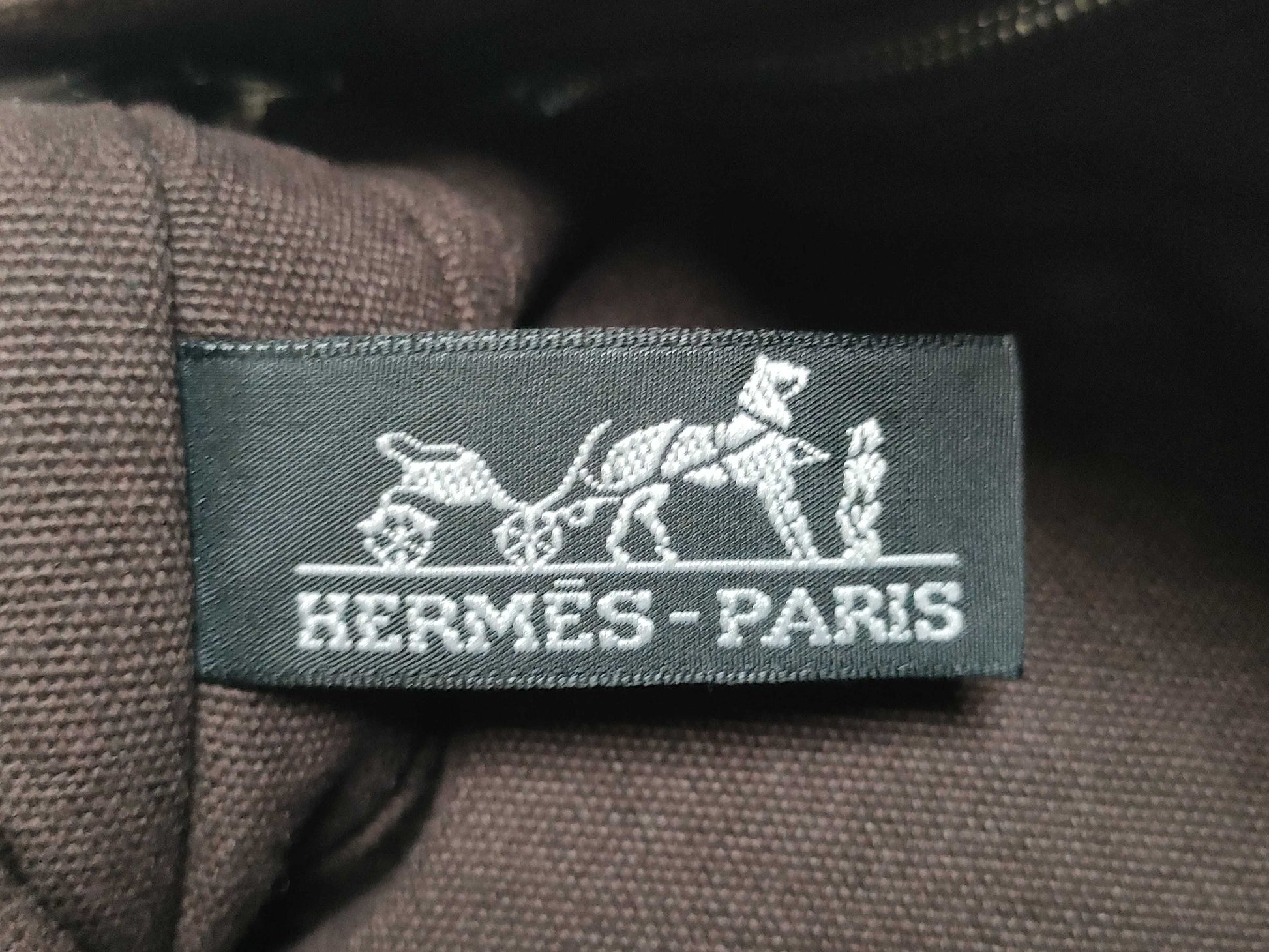 HERMES Foul Tou PM Canvas x Half Leather Bag Handbag