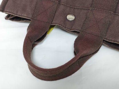 HERMES Foul Tou PM Canvas x Half Leather Bag Handbag