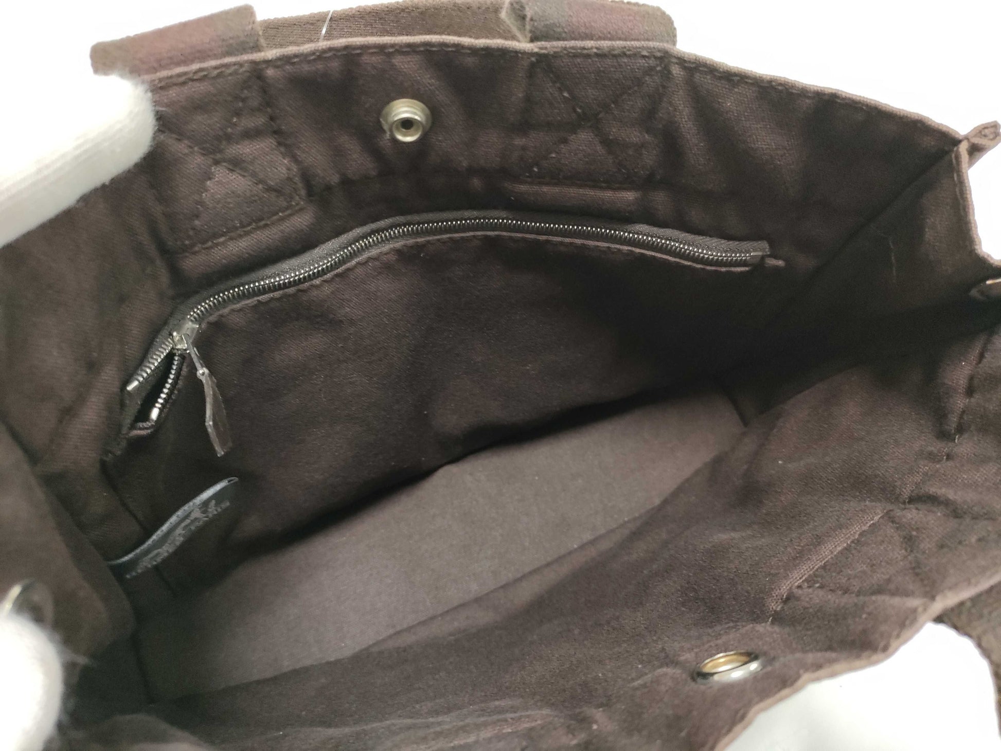 HERMES Foul Tou PM Canvas x Half Leather Bag Handbag