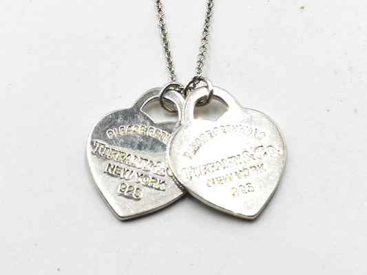Tiffany & Co. Necklace / Return to Tiffany Double Heart Tag NC SV925 Necklace