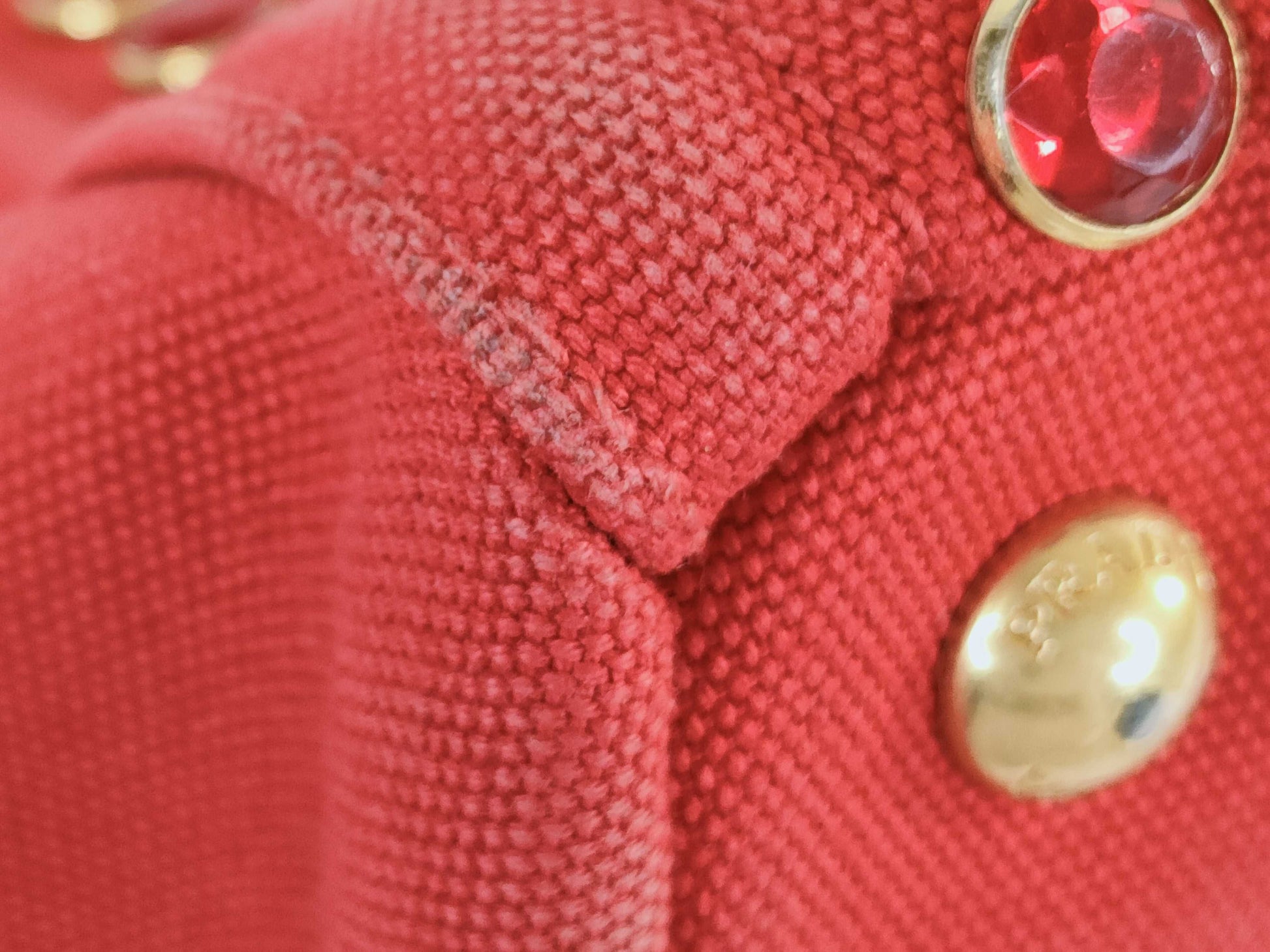 PRADA Bejeweled Canapa Canvas Handbag