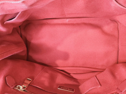 PRADA Bejeweled Canapa Canvas Handbag