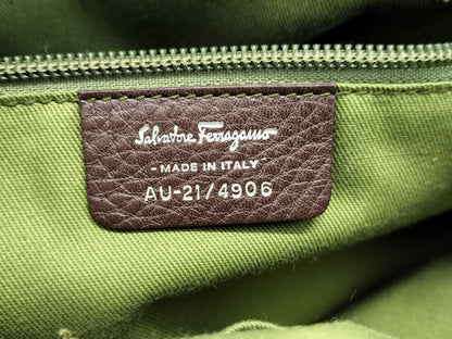 Salvatore Ferragamo Gancini Cotton Handbag