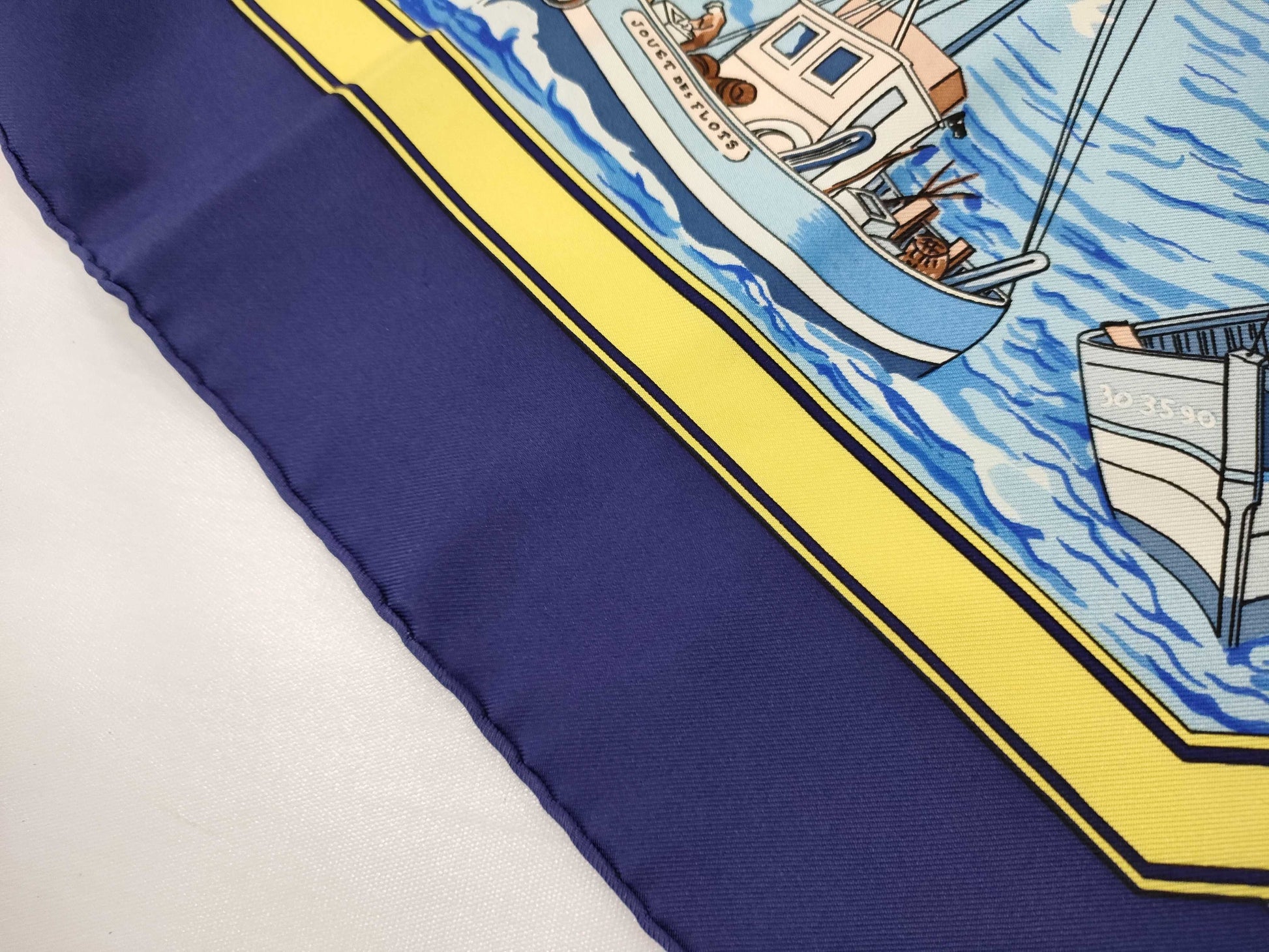 HERMES HERMES Carre RETOUR DE PECHE/Navy Scarf Scarf