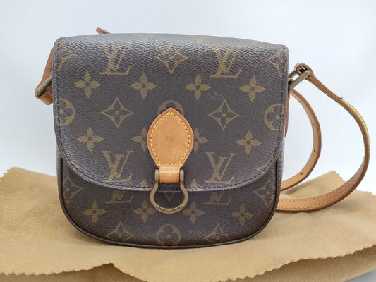 LOUIS VUITTON Monogram Saint-Cloud Shoulder Bag with Deteriorated Pockets