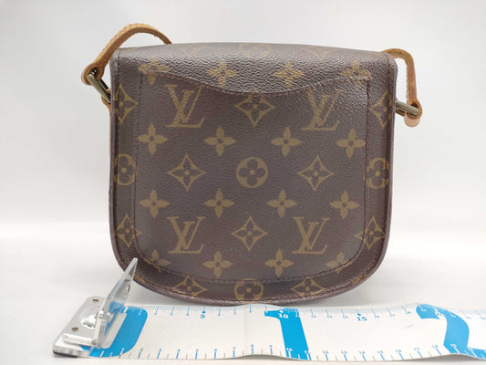 LOUIS VUITTON Monogram Saint-Cloud Shoulder Bag with Deteriorated Pockets