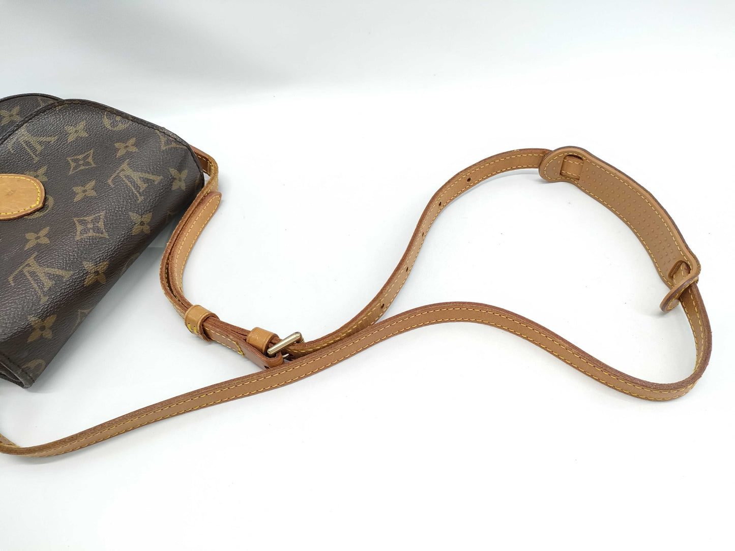 LOUIS VUITTON Monogram Saint-Cloud Shoulder Bag with Deteriorated Pockets