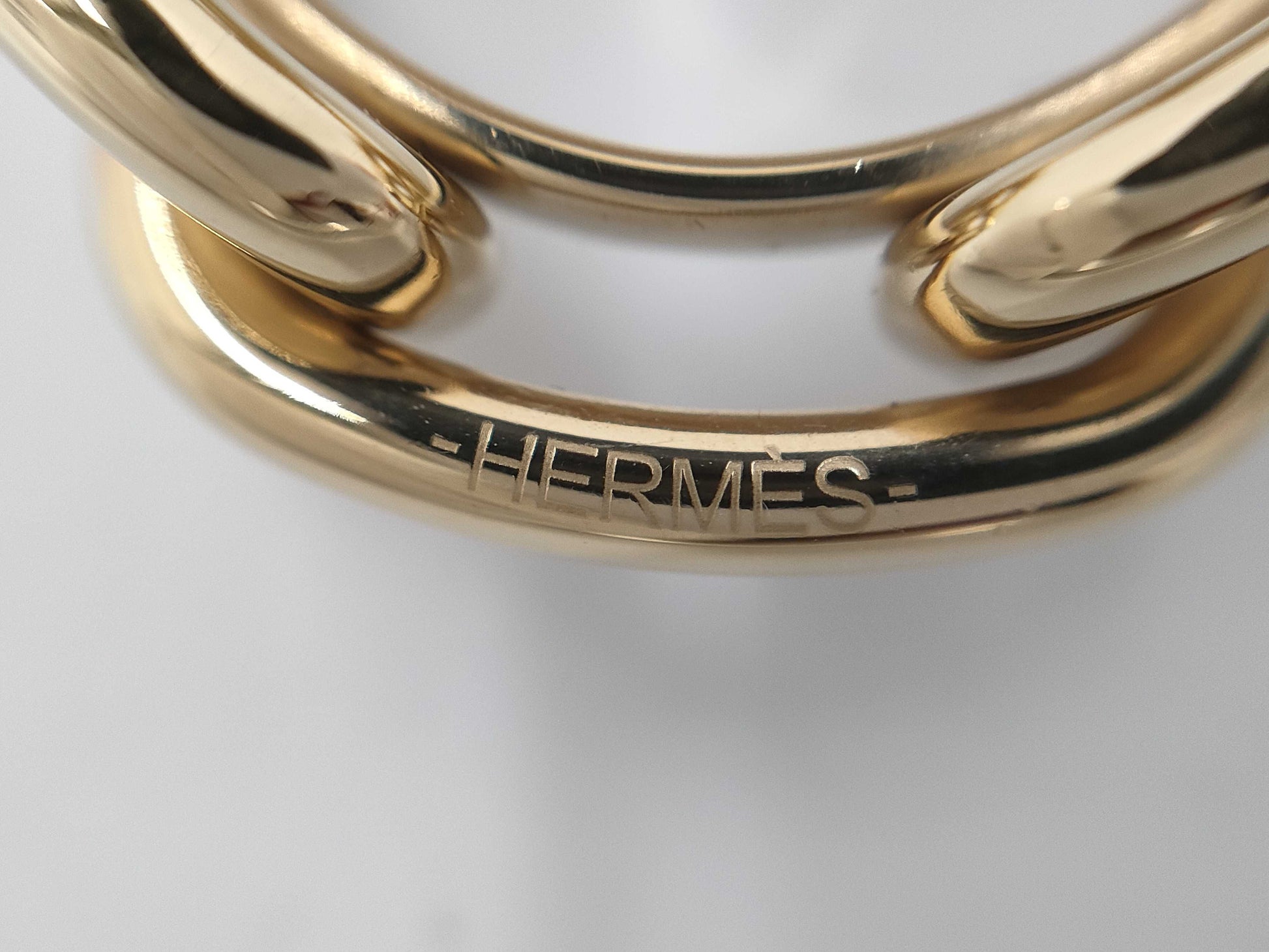 HERMES Chaine d'Ancre Scarf Ring Gold Other Accessories