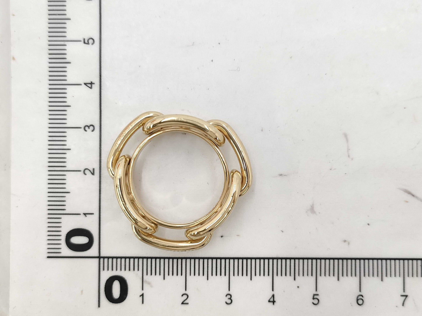 HERMES Chaine d'Ancre Scarf Ring Gold Other Accessories