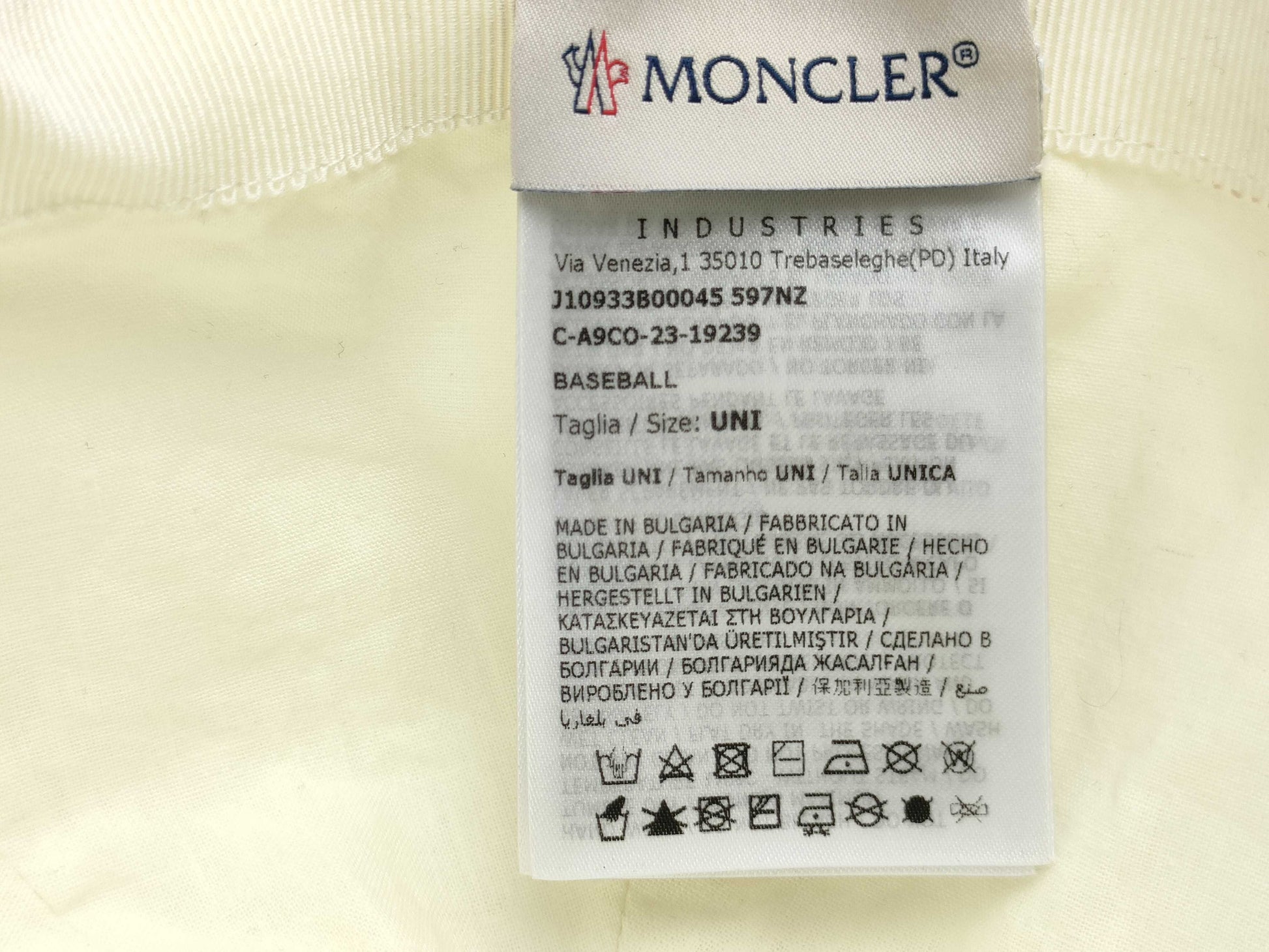 MONCLER Hat/Cap/White/Unisex Other Accessories