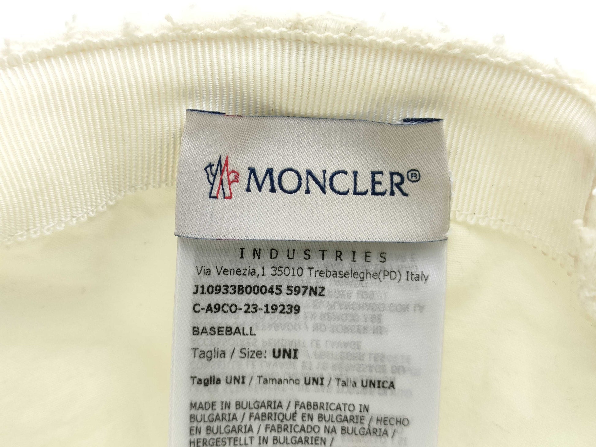 MONCLER Hat/Cap/White/Unisex Other Accessories