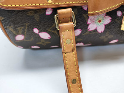 LOUIS VUITTON Unconfirmed Monogram Murakami Cherry Blossom Papillon M92009 Handbag