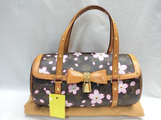 LOUIS VUITTON Unconfirmed Monogram Murakami Cherry Blossom Papillon M92009 Handbag