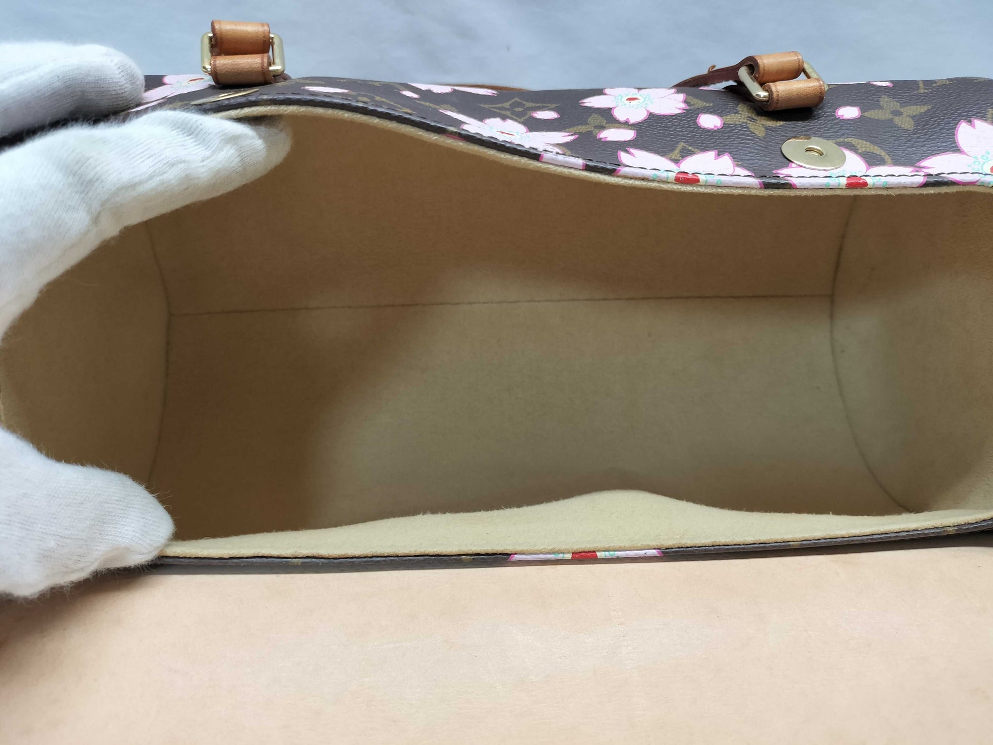 LOUIS VUITTON Unconfirmed Monogram Murakami Cherry Blossom Papillon M92009 Handbag
