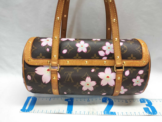 LOUIS VUITTON Unconfirmed Monogram Murakami Cherry Blossom Papillon M92009 Handbag