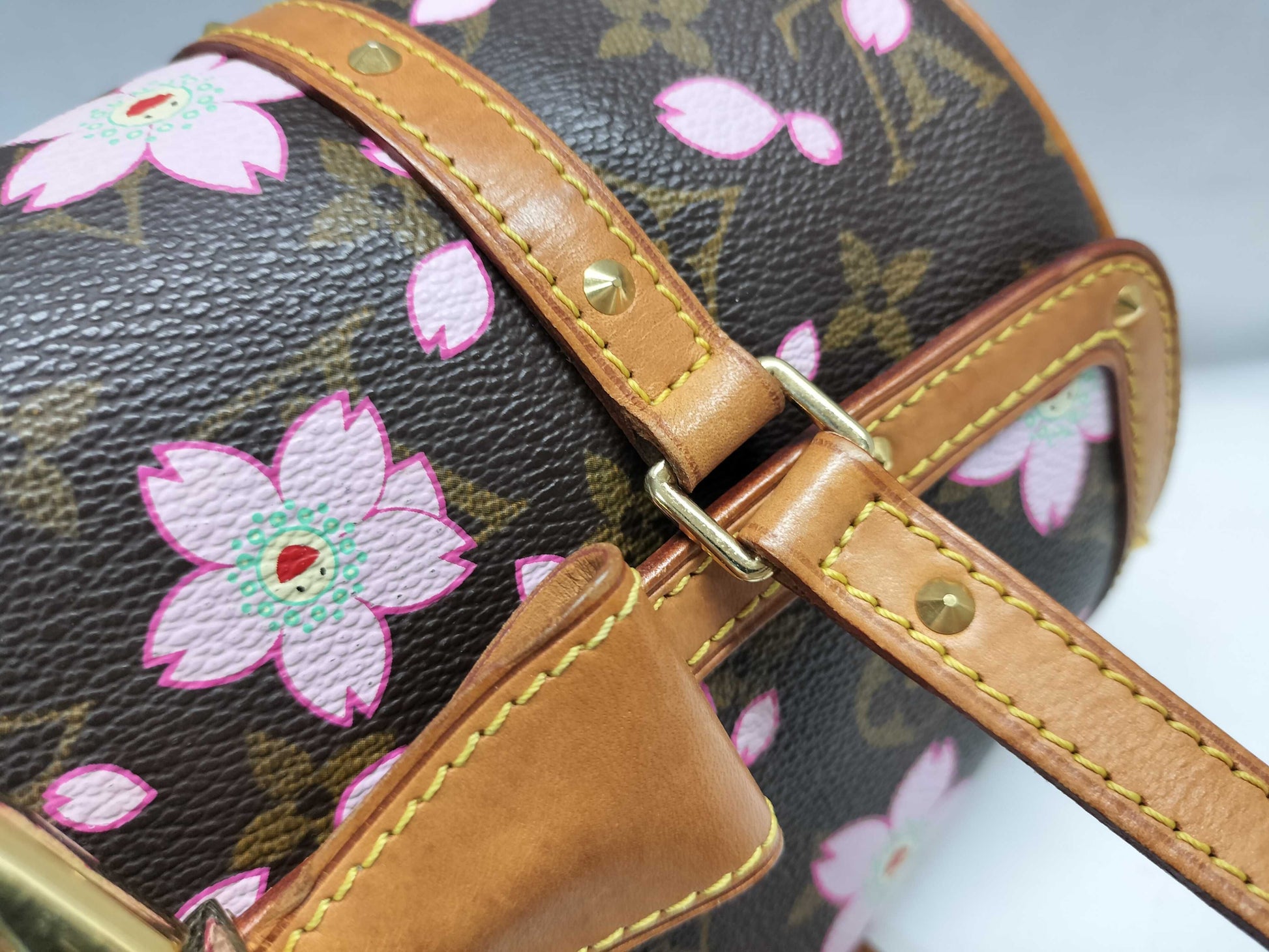 LOUIS VUITTON Unconfirmed Monogram Murakami Cherry Blossom Papillon M92009 Handbag