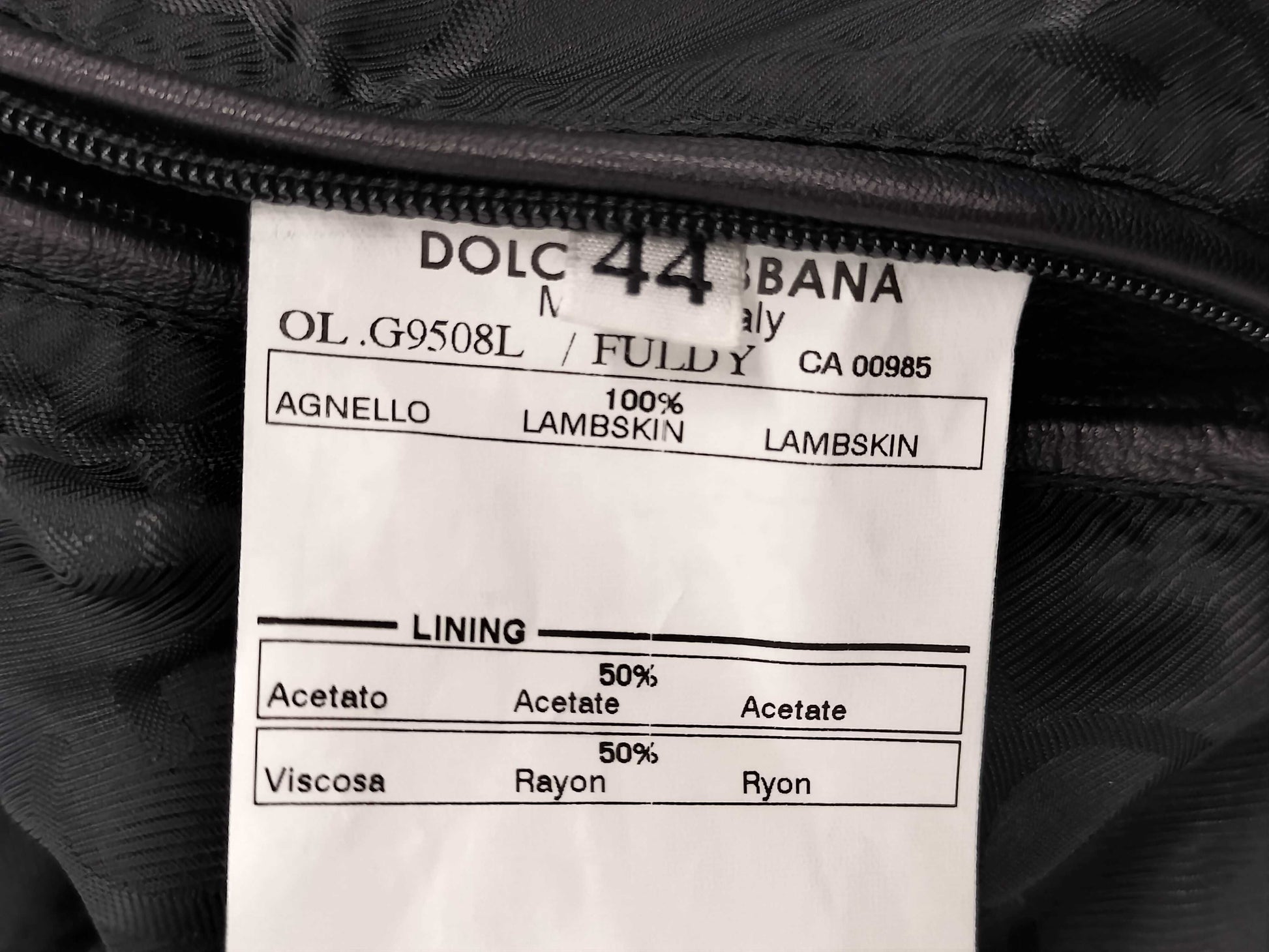 DOLCE&GABBANA Lamb Leather Jacket