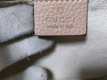 GUCCI Soho Beige Leather Shoulder Bag