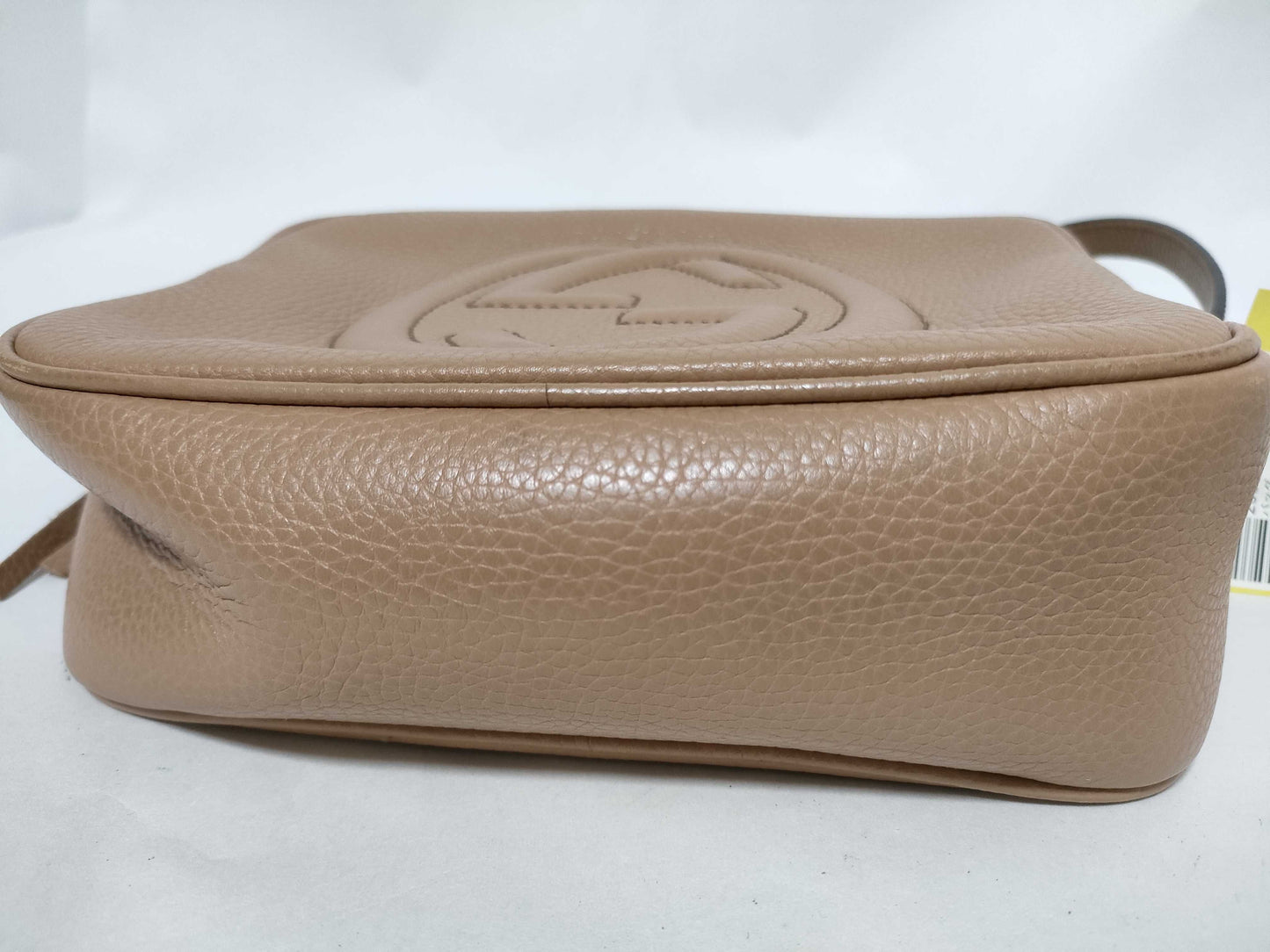 GUCCI Soho Beige Leather Shoulder Bag