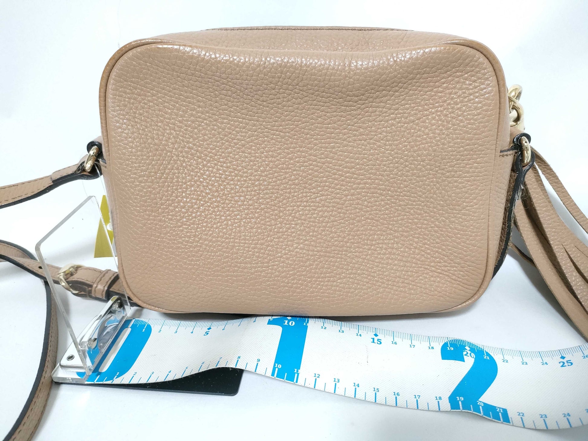 GUCCI Soho Beige Leather Shoulder Bag