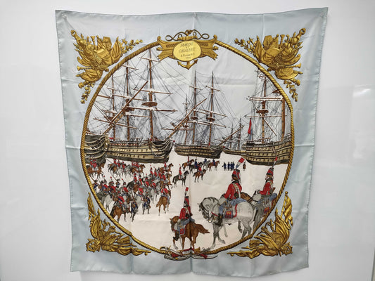 HERMES Carré 90 MARINE ET CAVALERIE Other accessories